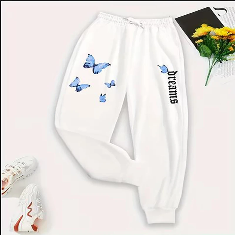 European and American Autumn New Product Dreamy Butterfly Fashion Comfortable Men's Sports Pants Running Pants