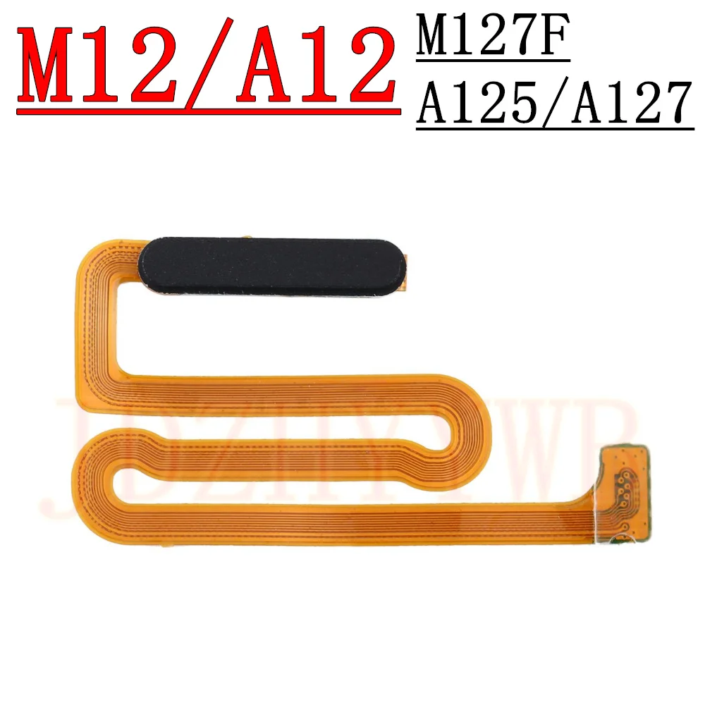 Home Button Menu Return Key Fingerprint Sensor Flex Cable With Power Button For Samsung Galaxy A12 A125 A127 M12 M127F