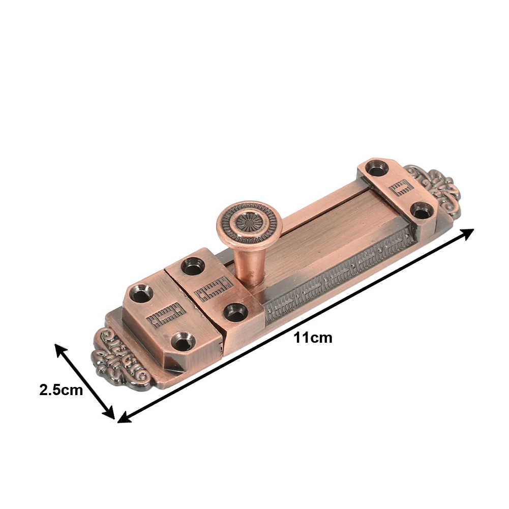 Door Lock Latch Vintage Gate Internal Door Bolt Latch Lock Slide Bolts Zinc Alloy Home Safety Gate Window Hardware Lock Buckle