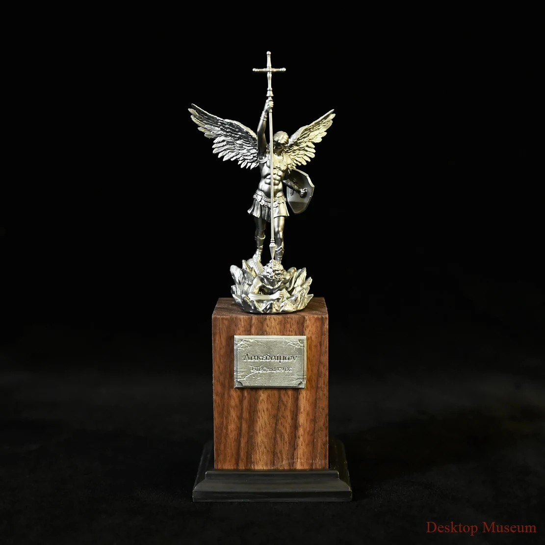 Enfeites de resina para decoração de casa de mesa de 153MM, estátuas de soldado europeu e pequenos enfeites LTCP-363
