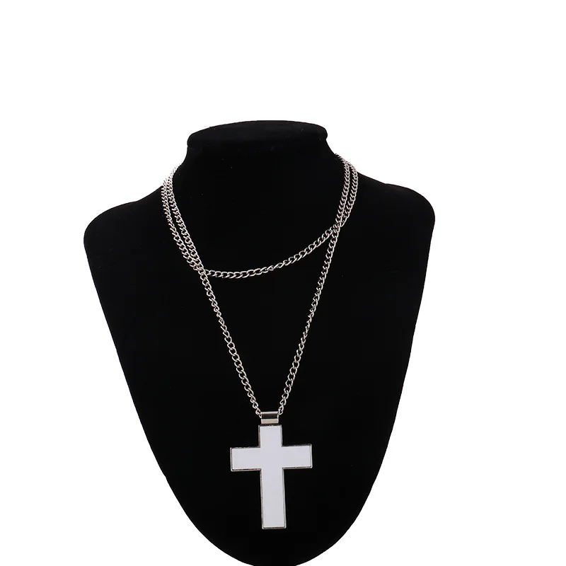 

Free Shipping 20pcs/Lot Zinc Alloy Cross for Blank Sublimation INk Transfer Printing Heat Press DIY Single Side Can Print