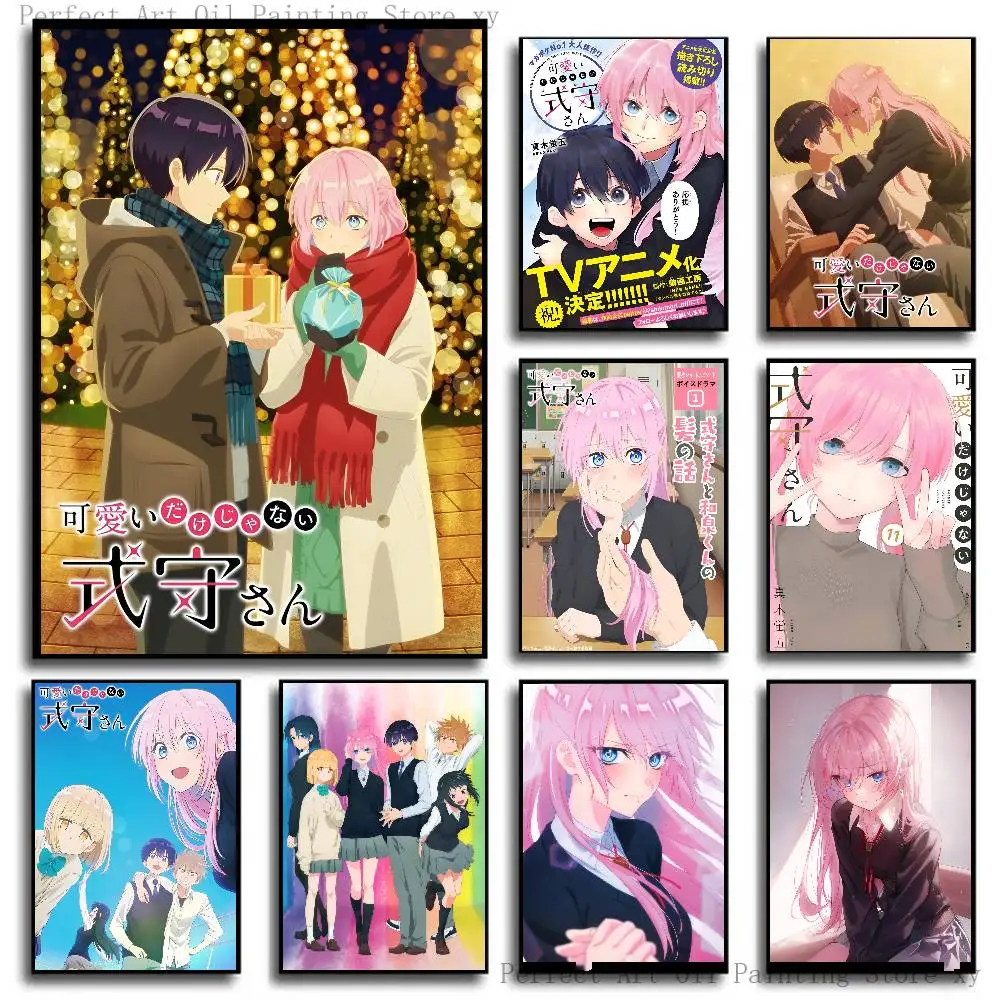 Anime Shikimori S Not Just A Cutie Poster Self-adhesive Art Room Entrance Restaurant Wall Decor Art Painting