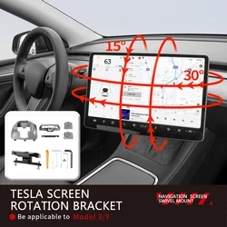 Swivel Mount For Tesla Model 3 Model Y Tilt Screen Rotate Display Bracket Rotary Monitor Switch Car Accessories 2023 2022