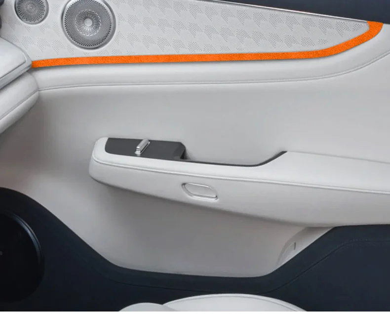 

For ZEEKR 001 2026 001Max 001 Ultra Italian Suede Overlays Interior On car Door LED Lights With Ambient Light Decorative Strips