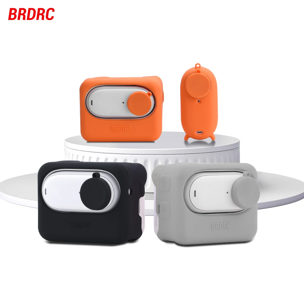 Brdrc-insta360 go 3用シリコン保護ケース,アクションカメラボディとバッテリー,ハウジング,レンズキャップ,ソフトカバーアクセサリー