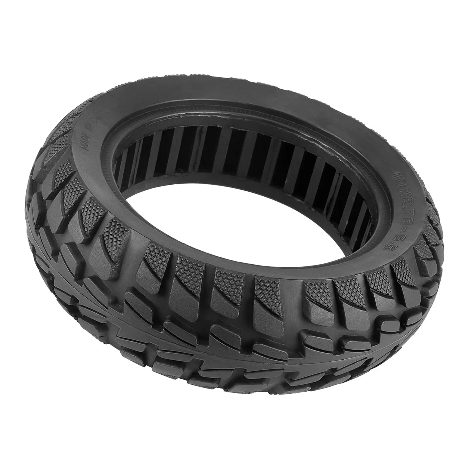 10 Inch Solid Tire Tyre Non Slip Rubber Wheel Replacement for Electric Scooter Universal 10x2.70-6.5 Black