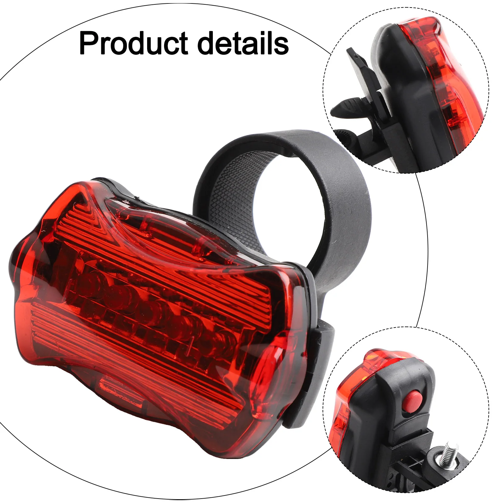 Mountain Bike Butterfly Taillights 6.5x4x2.5cm Waterproof 5 LED Night Safety Flashing Rear Lamp Bicycle Riding Accessories