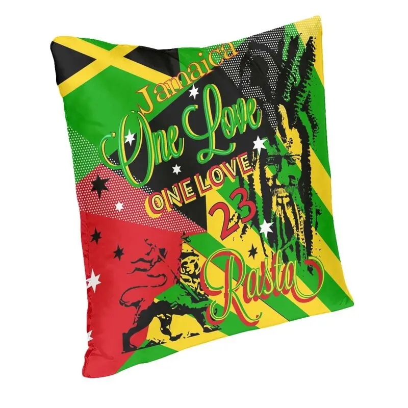 Jamaican Rasta One Love Party Cushion Cover Two Side 3D Printing Floor Pillow Case for Living Room Cool Pillowcase Decoration