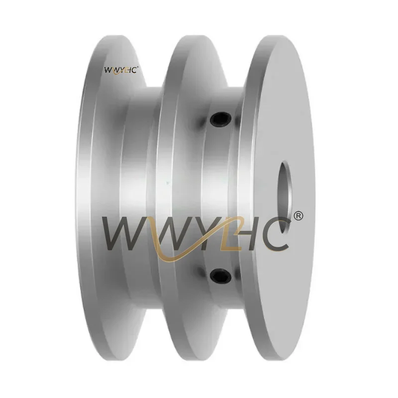 1PC OD 40-100mm Double V-Groove Aluminum Drive Pulley Suitable for A-Section V-Belt