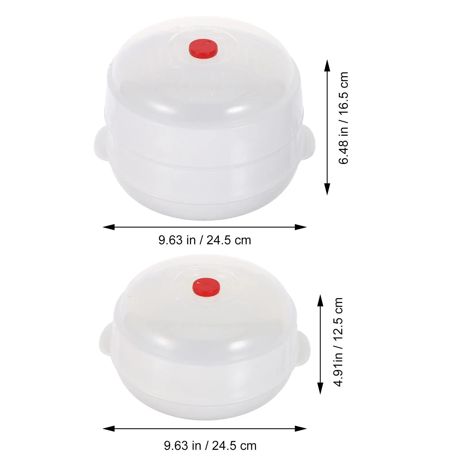 2 Pcs Steamer Microwave Rack Double Layers Rice Kitchen Food Heating Layered Steaming Tray Oven
