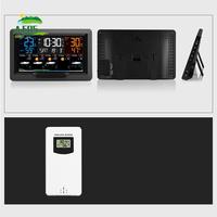 AED5-Tuya WIFI Smart Weather Station Temperature Humidity Meter Weather Forecast Indoor Outdoor Weather Alarm Clock EU Plug