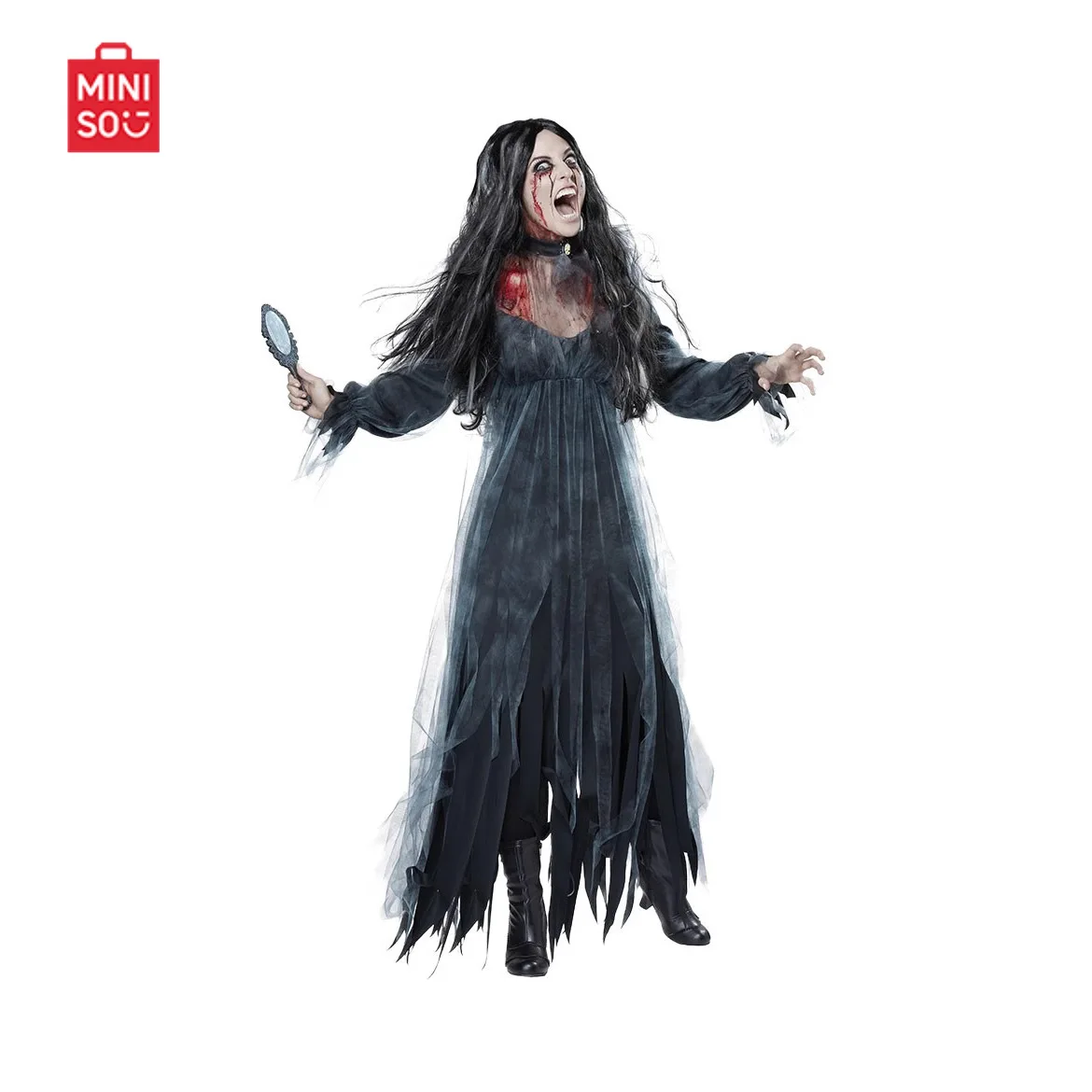 MINISO déguisement d'halloween Cos Costume Zombie Vampire démon Costume Bar fête fantôme foncé