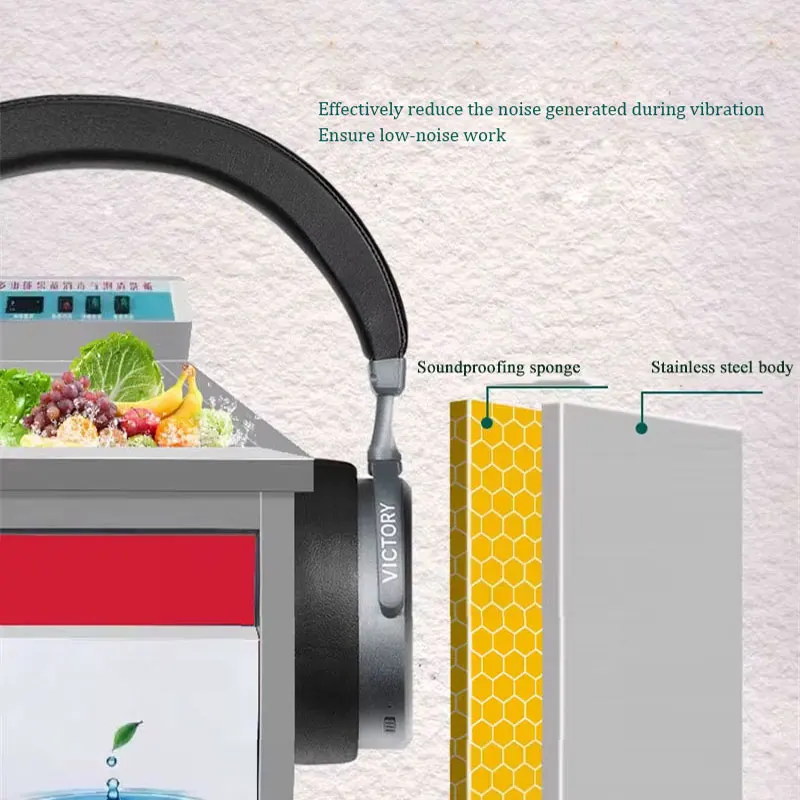 Processadores de alimentos Máquina de lavar vegetais com corrente parasita Limpeza de borbulhamento de aço inoxidável