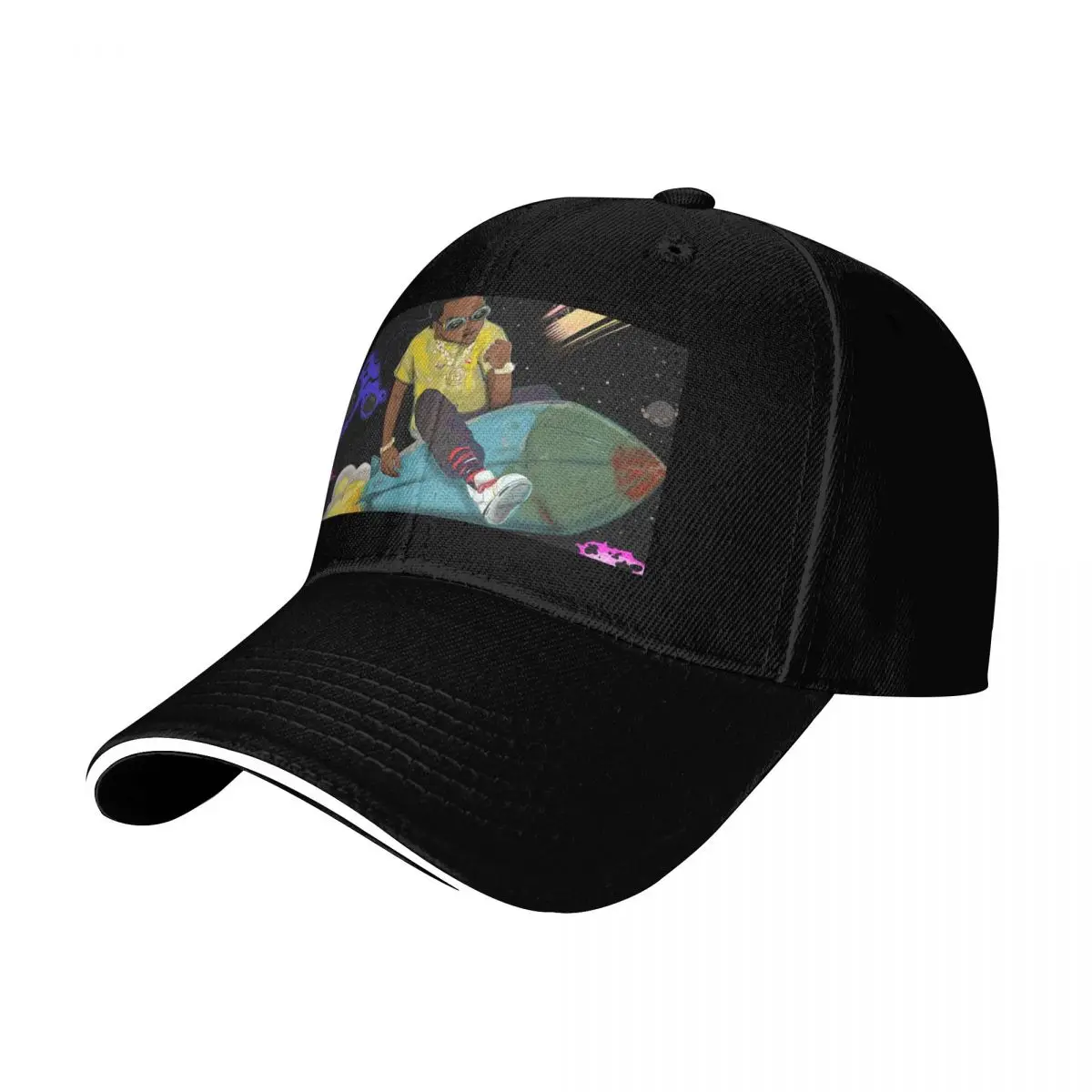 The Last Rocket Baseball Cap Quick Dry Performance Cotton Twill Breathable Contrast Two Tone Brim