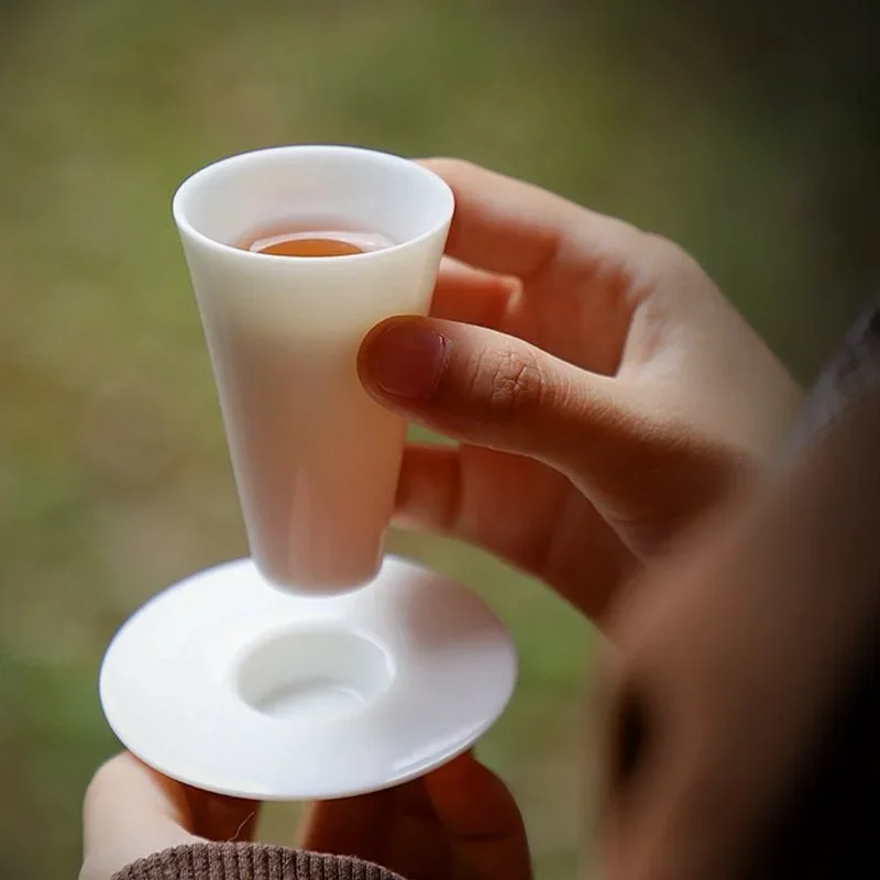 Ceremonia de té de alta gama, arte del té, porcelana de Jade gordo de cordero pequeño, nuevo juego de tazas individuales, aroma de tazas de té maestras, utensilios de cocina chinos