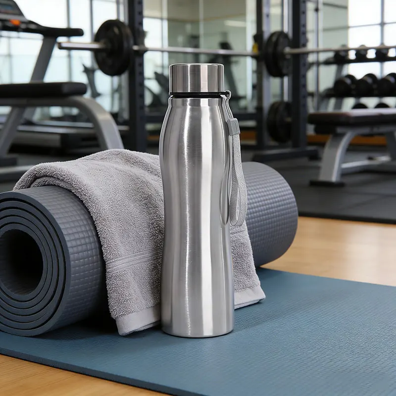 Stainless Steel Sport Water Bottle High Quality Single-layer Rugged Water Cup Metal Flask Drinkware Camping Sports Gym 1000ml