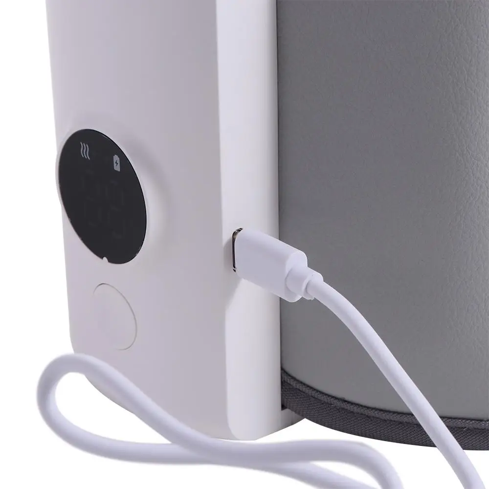 USB قابلة للشحن زجاجة الطفل دفئا تعديل درجة الحرارة مع عرض درجة الحرارة سخان الحليب 6 مستويات آمنة سخان زجاجة الطفل