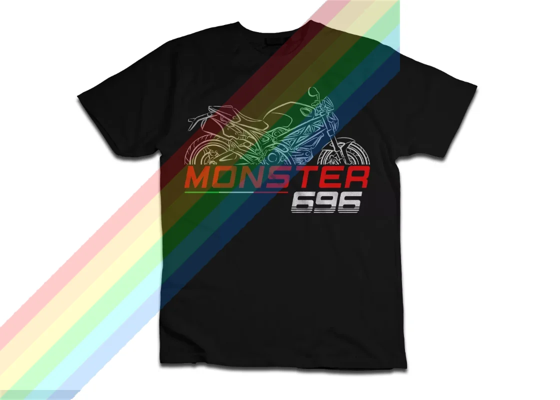 

2024 Men summer T Shirt Casual Ducatis MONSTER 696 Motorcycle for Adventure Riders T-shirt Graphic Summer 100% Cotton S-3XL Cool