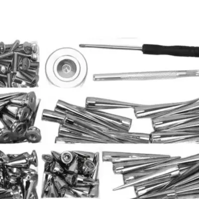 DIY For Leather Craft Rivet Kit 359 pcs Zinc Alloy For Studs with Punch Screwdriver and Base for Fabric Projects