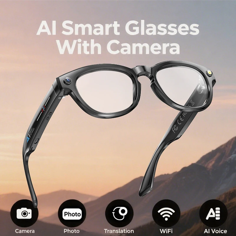 

AI Smart Translation Sunglasses Men Women 2025 Camera Video Glasses Wireless Touch Bluetooth Call Sunglass Change Color Eyewear
