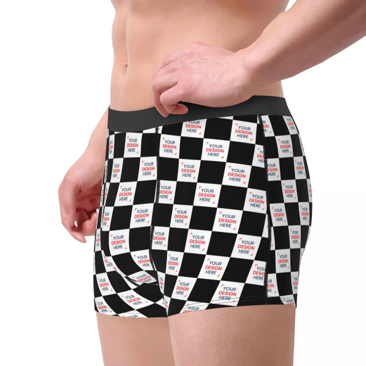 Fashion Personalized Customized Logo Boxers Shorts Underpants Men's Stretch Custom Your Design Here Briefs Underwear - view 3