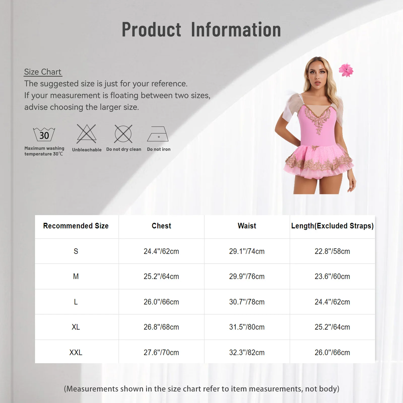 Womens Ballet Jersey Figure Skating Dance Costume Ballet Swan Lake Tutu Dress with Flower Hair Clip for Halloween Cosplay Party