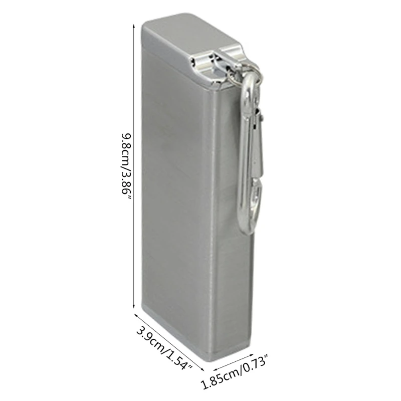 Imagem -06 - Fumar ao ar Livre para Case Caixas Titular Fumar Cases Dispensers Black Silver Economia de Espaço e Fácil de Transportar Prata Preta