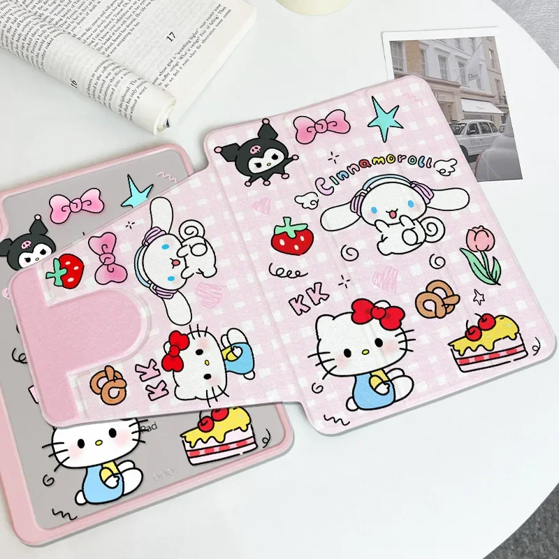 

Sanrio Kuromi Case for Ipad 10th Generation 10.9in Case Air1/Air2 9.7in Tri-fold Acrylic Cover Cartoon Cinnamoroll Tablet Case
