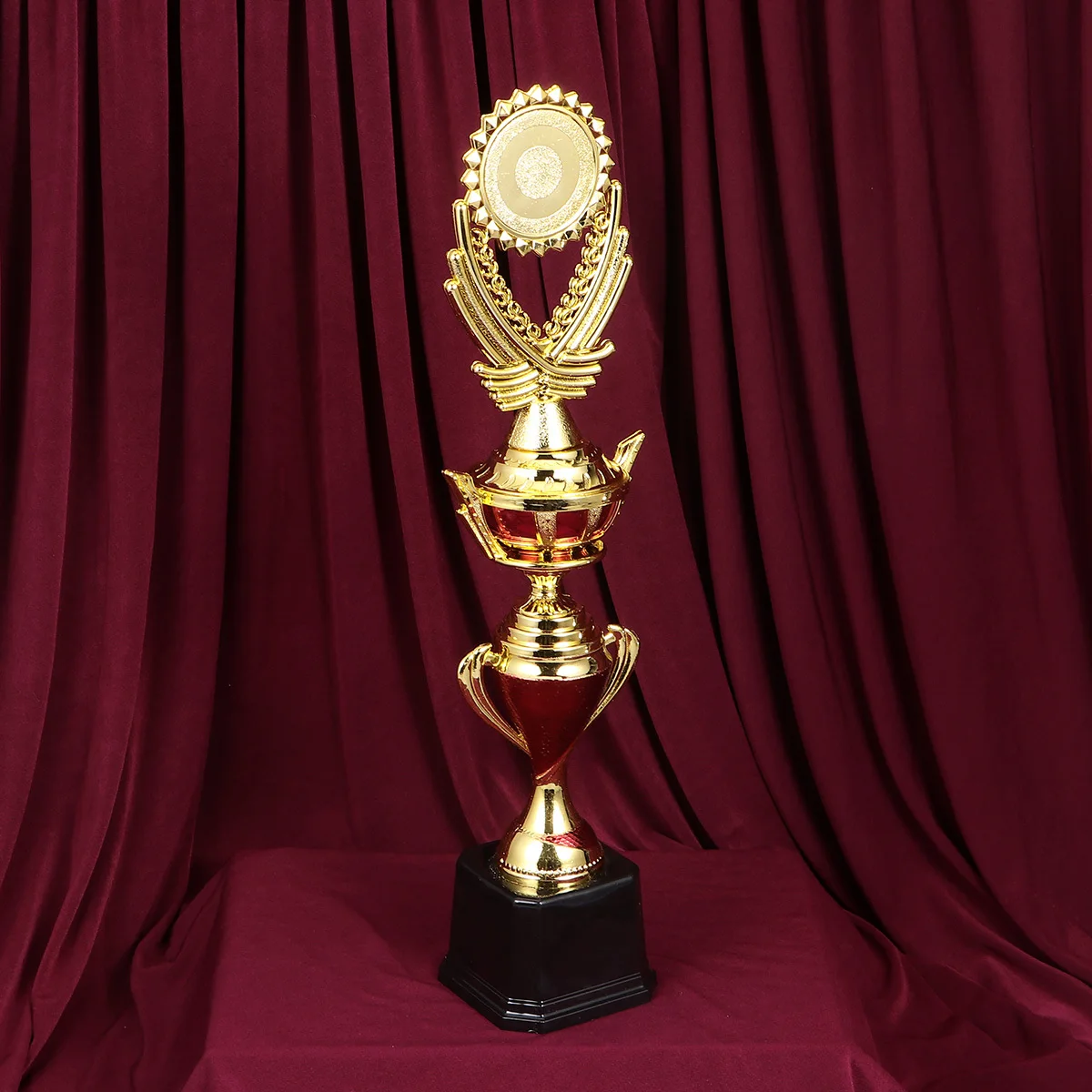 1 Buah Piala Penghargaan Plastik Kreatif 37Cm Piala Dekorasi Indah untuk Hadiah Kompetisi Sekolah Kantor Rumah Penghargaan Unik