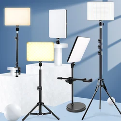 LED Video Light With Professional Tripod Stand Remote Control Dimmable Panel Lighting Photo Studio Live Photography Fill-in Lamp