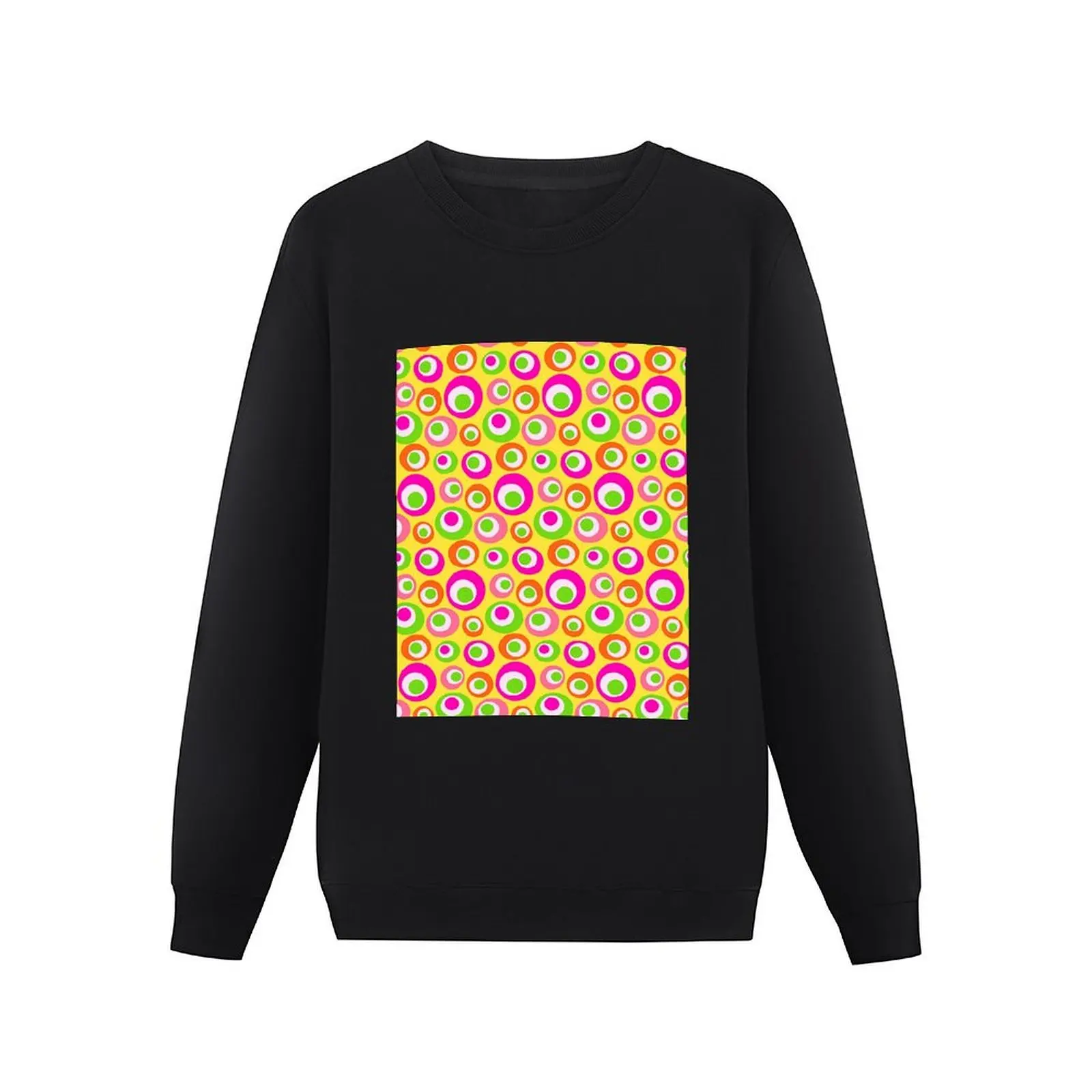 Pattern color block with Abstract Multicolored circles. Vector Drawing Pullover Hoodie fashion men new in hoodies & sweat-shirt