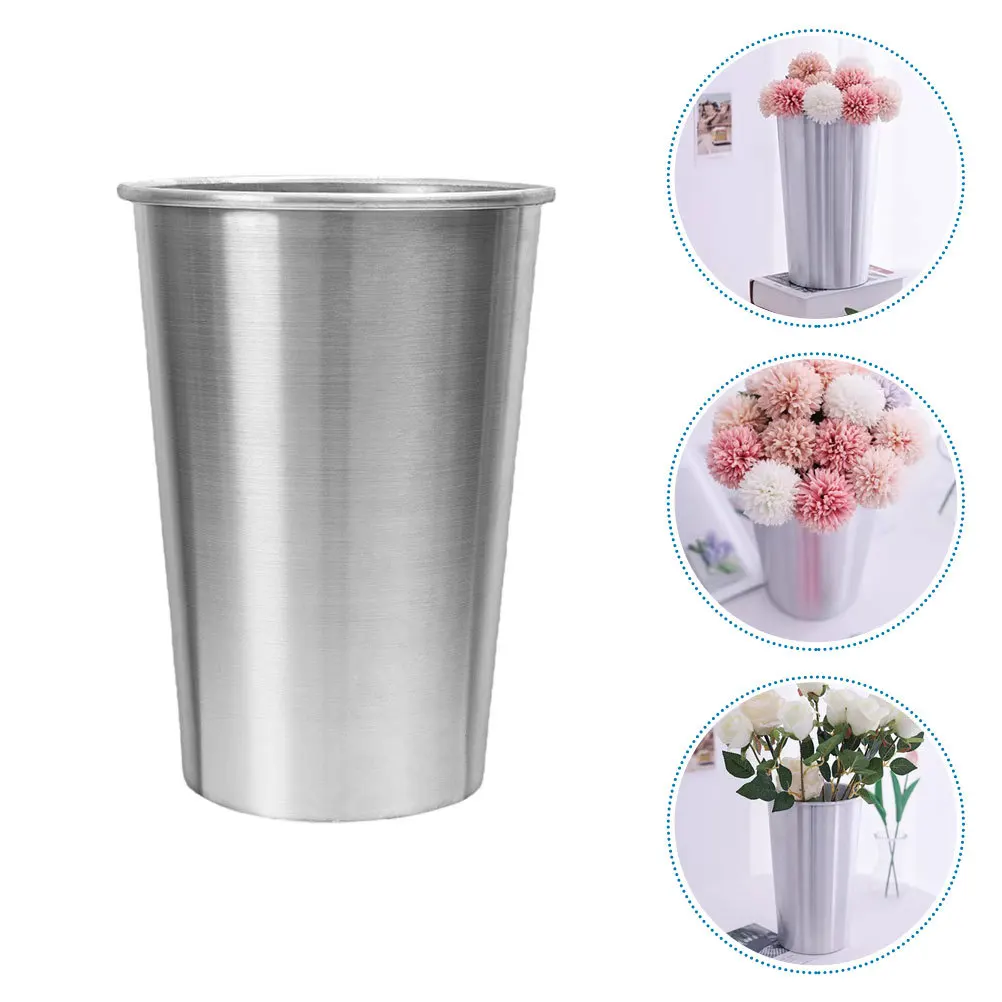 

Metal Flower Bucket for Arrangement Heavy Duty Rustic Style Floral Holder Ideal Home Office Shop Decor Flower Container
