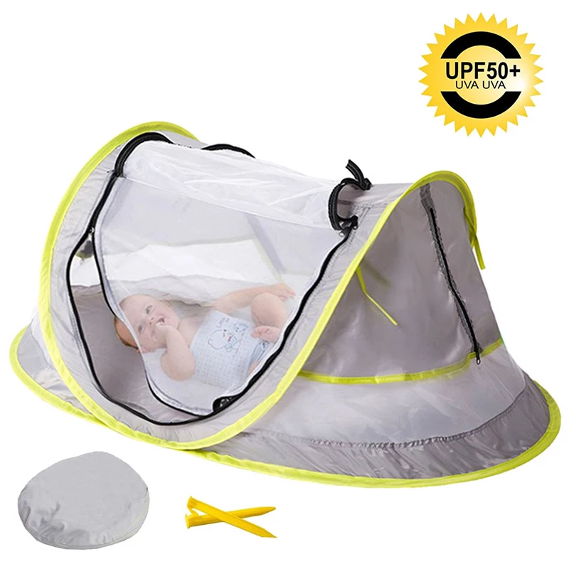 

Baby Beach Tent UV-Protection Sun Shelter Outdoor Portable Foldable Crib Mosquito Net Toddler Travel Bed Anti-mosquito Tent