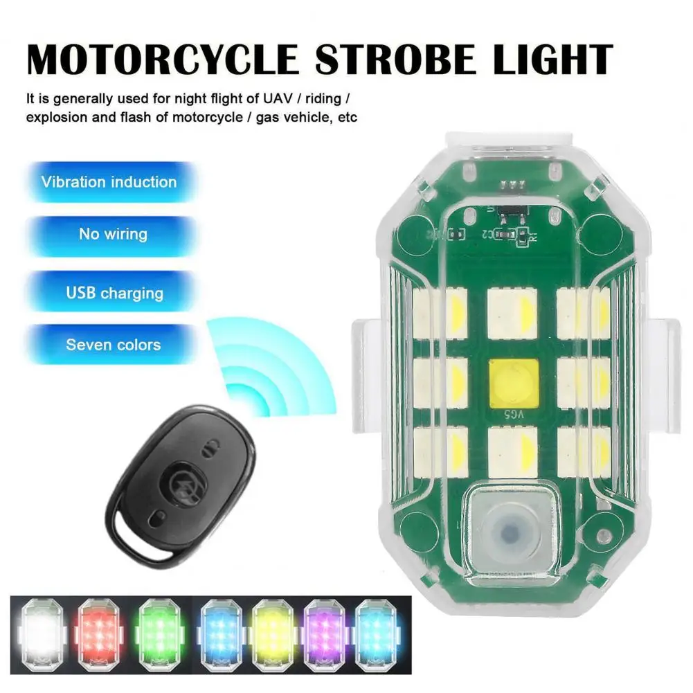 1/2/4/6/8Pcs Bicycle Strobe LED Lights Wireless 7 Colors Emergency Warning Flash Light Mini Waterproof Car Motorcycle Lighting