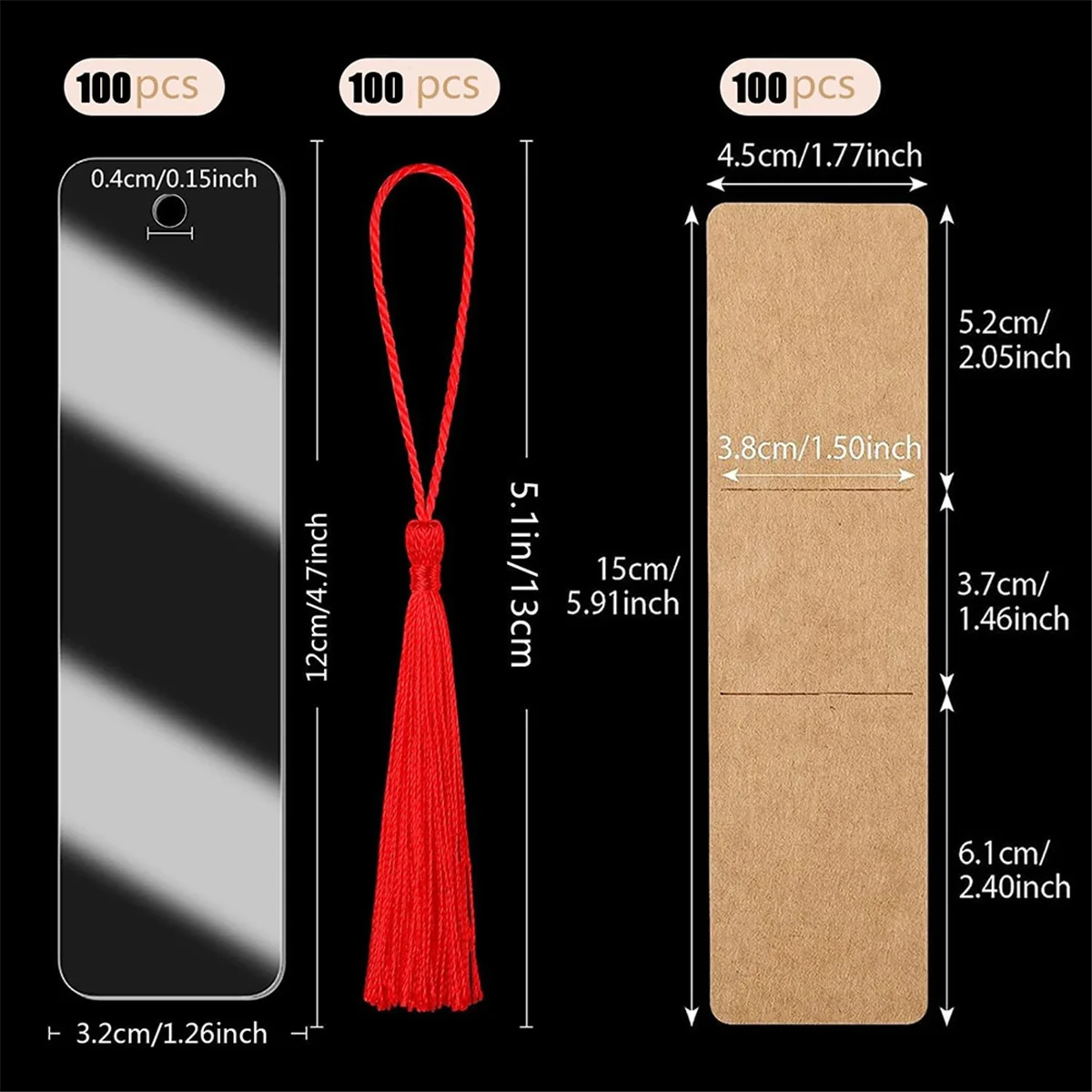 resina bookmark titular com mangas claras faca voce mesmo acrilico pingente marcadores coloridos 100 pcs 01