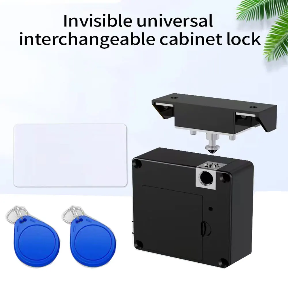 Smart Drawer Lock Invisible Electronic RFID 13.56MHz IC Cabinet Lock Unlock Intelligent Keyless Sensor Lock Easy To Install