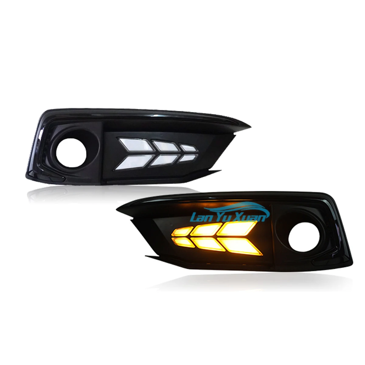 

Auto Accessories Front Bumper Fog Lights For 10th Gen 2016-2020 DRL Fog Lamps Start-up Dynamic Light Turn Signal