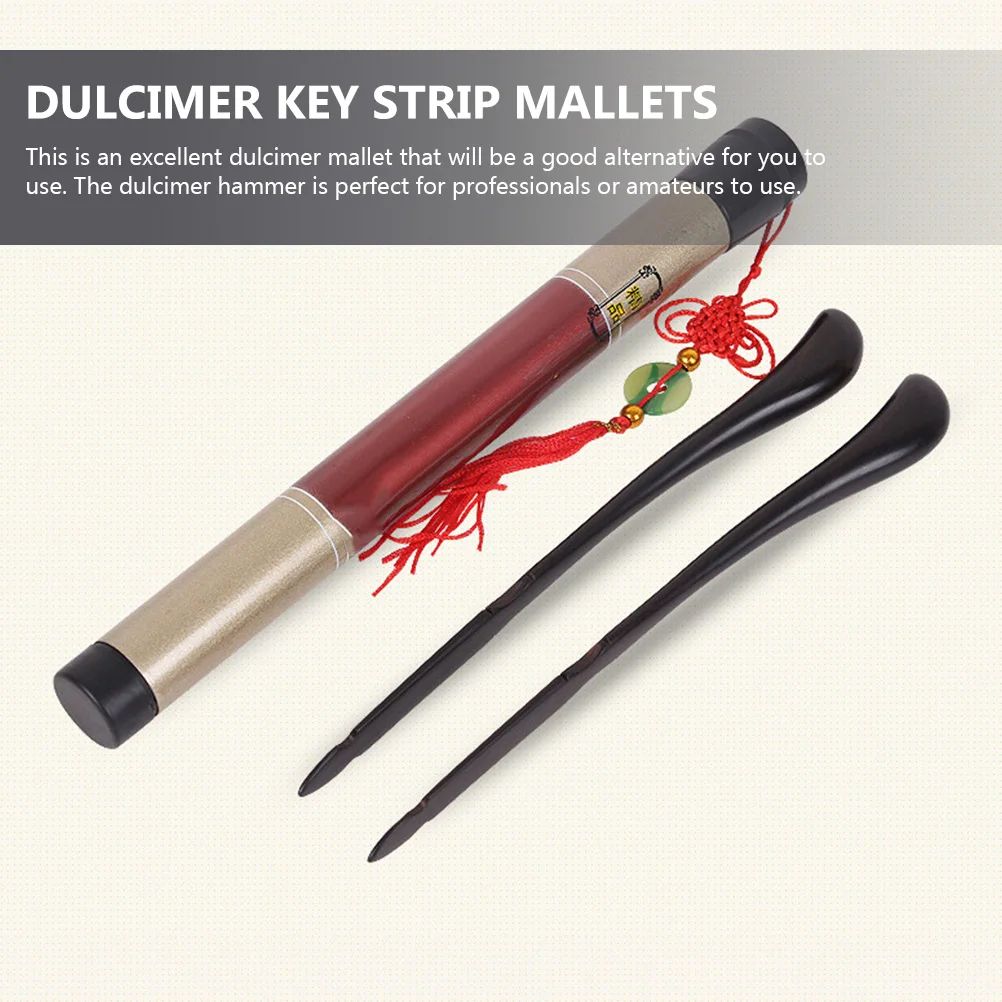 

1 Pair Of Yangqin Practice Mallets Hardwood Dulcimer Hammers Smooth Durable Sticks For Players Wooden Beaters Dulcimer