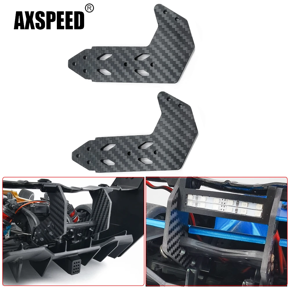 

AXSPEED 2 шт. боковой спойлер из углеродного волокна кронштейн пластины заднего крыла для безграничного F1 1/7 обновленные аксессуары для модели радиоуправляемого автомобиля грузовика