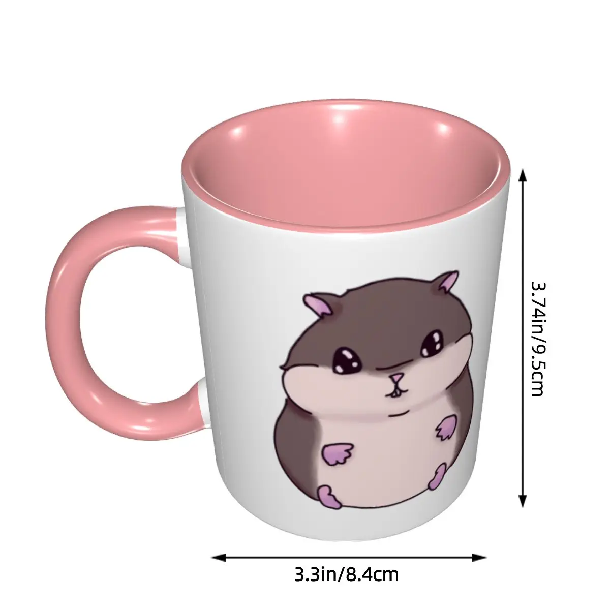 Cute Hamster Mug Funny Ceramic Coffee Cups Tea Mugs Milk Cup Drinkware Gift for Friends DIY Custom
