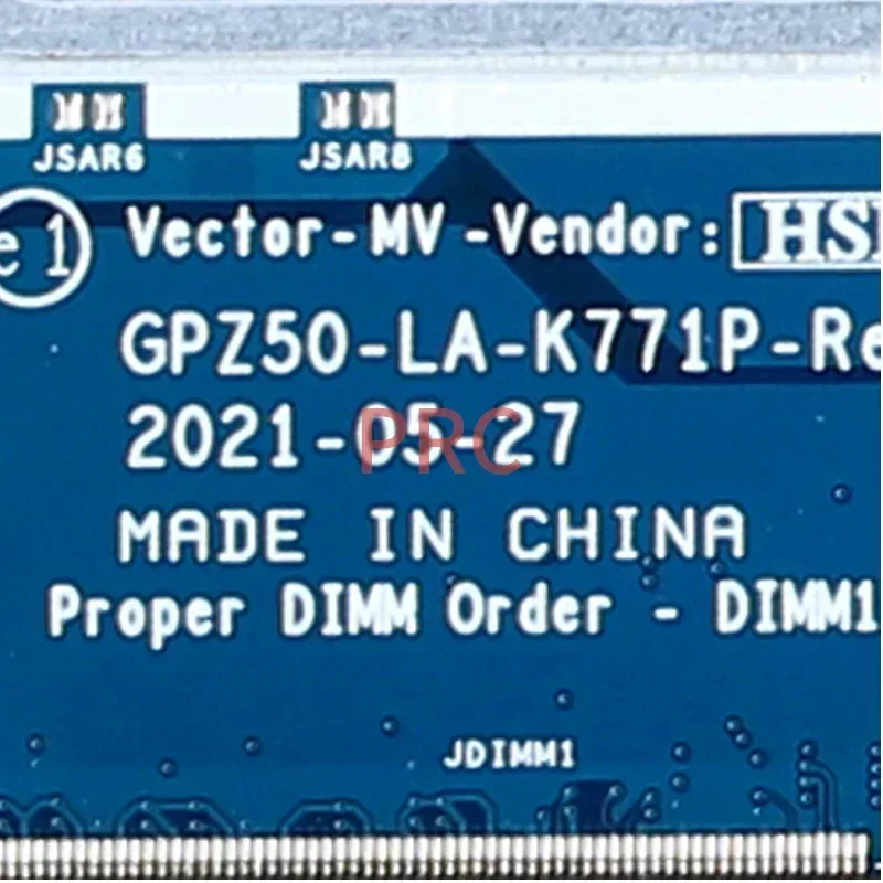 GPZ50-LA-K771P para hp zbook fury 15 g8 placa-mãe do portátil W-11955M I5-11500H I7-11850H I9-11950H notebook mainboard LA-K771P