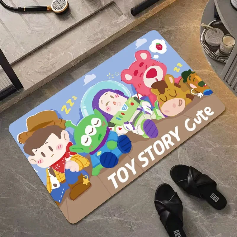 Disney Toy Story cartoon characters cute non-slip absorbent floor mats bedroom bathroom doorway floor mats decorative floor mats