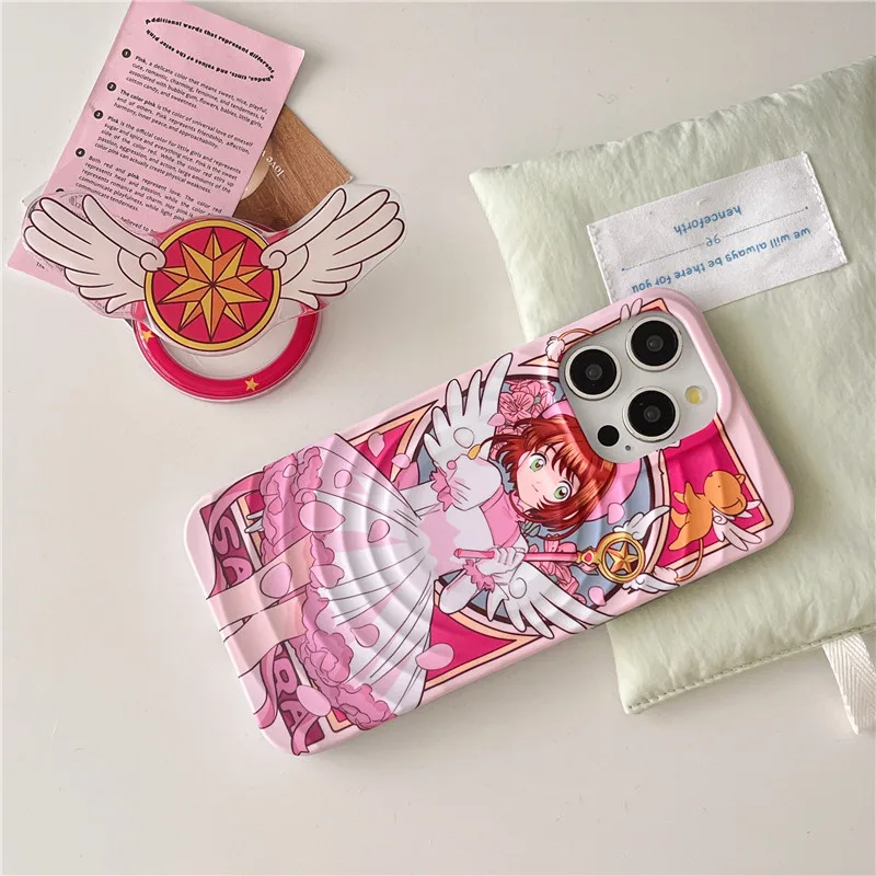 Cartoon Card Captor Sakura CERBERUS Phone Case For iPhone 15 14 13 12 16 Pro Max Magnetic Wireless Charging Magsafe Holder Cover