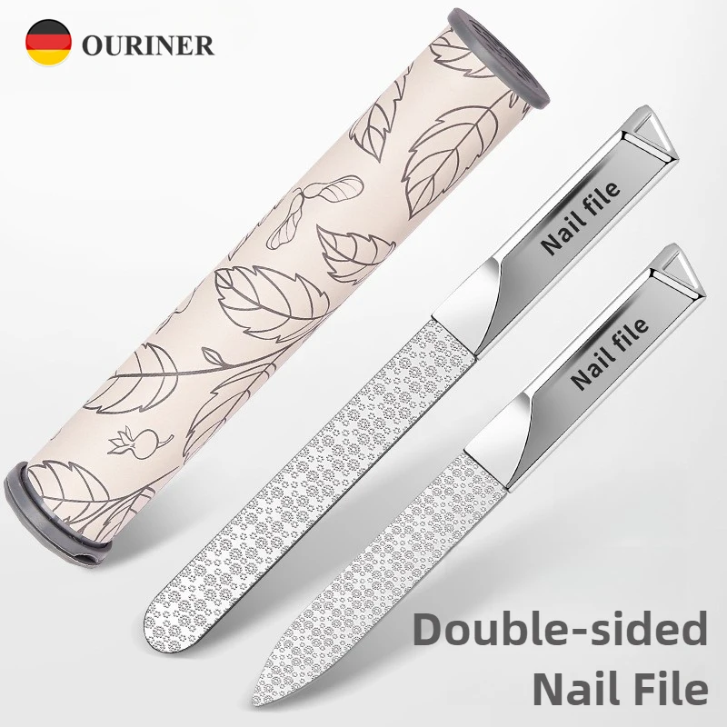 Edelstahl Doppelseitige Nagelfeile Styling Zubehör Nagellackentferner Für Puffer Maniküre Werkzeuge Für Zuhause Und Reisen