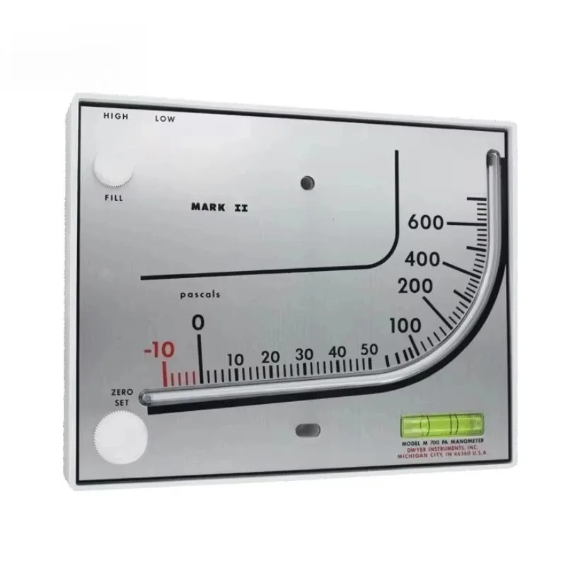 High Precision Red Oil Differential Pressure Gauge Mark II M-700Pa Negative Pressure Anemometer Potentiometer