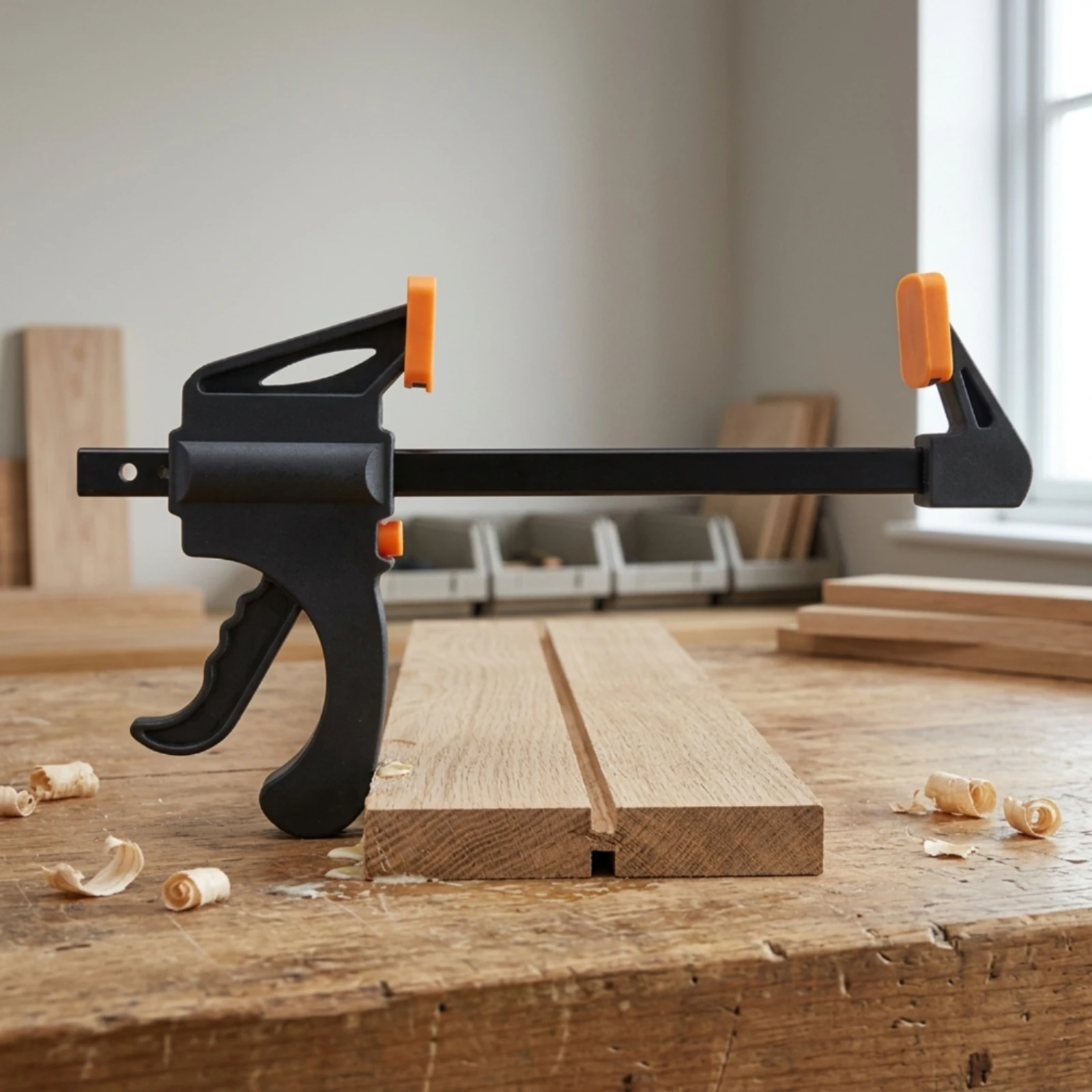 Trigger Clamp Mini Woodworking Clamp Compact Quick-Release for Woodworkers, DIY Projects, Workshops