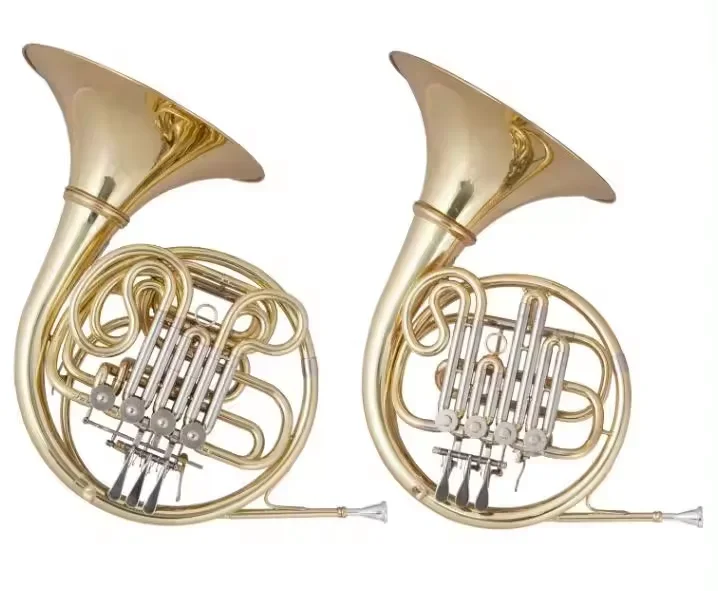 

High quality cheap price French Horn for sale Instrument Gold brass body OEM