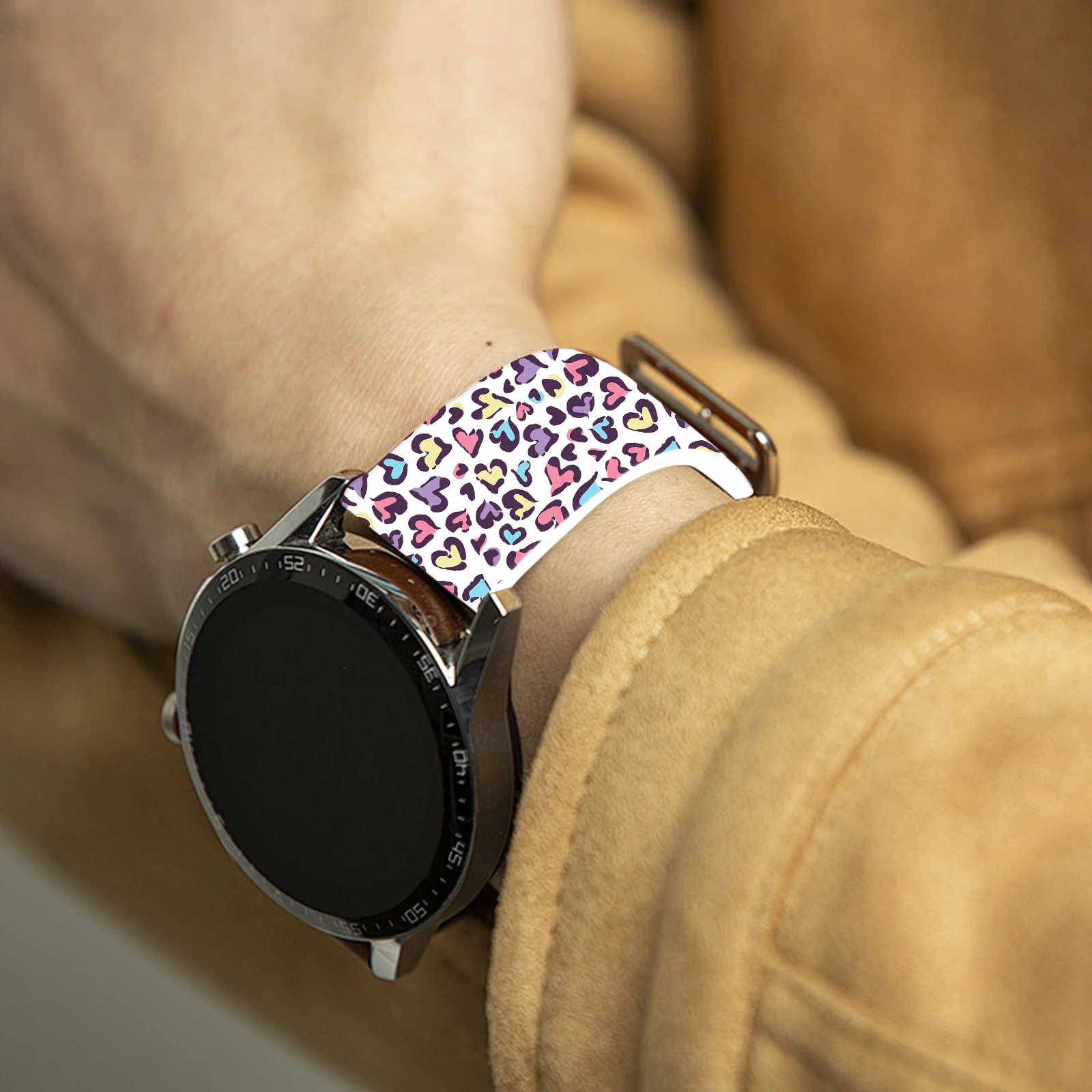 20mm Valentine\'s Day Printed Straps for Samsung Galaxy Watch 7/6/5 40mm 44mm Band Replaceable Braceclet for Xiaomi Amazfit Watch