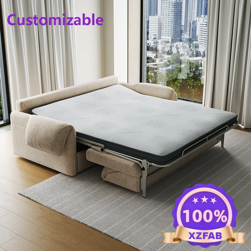 Factory Direct 2026 Hotel apartment flipped sofa bed foldable dual-purpose light luxury multi-functional household sofa bed