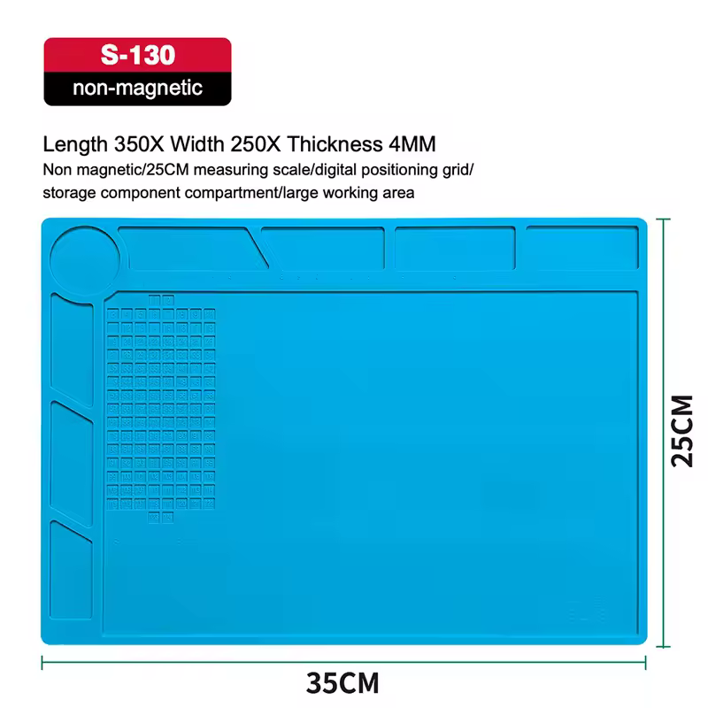 Silicone Soldering Pad Desk Platform Mat for Welding Station Iron Phone PC Repair Magnetic Heat Insulation No Lead S-160 - Image 13